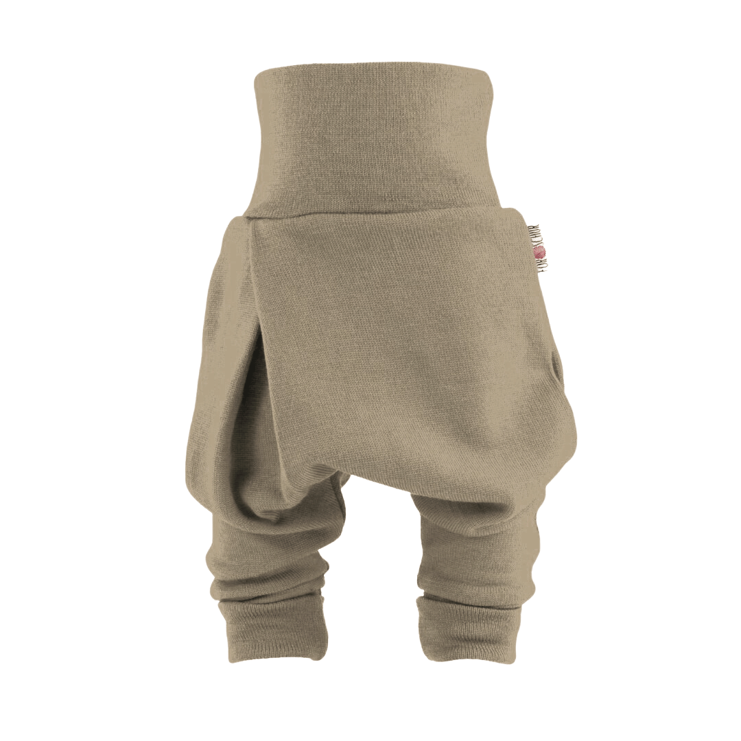 Upcycling Merino Mitwachshose dicke Qualität Braun