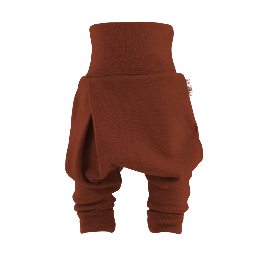 Upcycling Merino Mitwachshose Braun