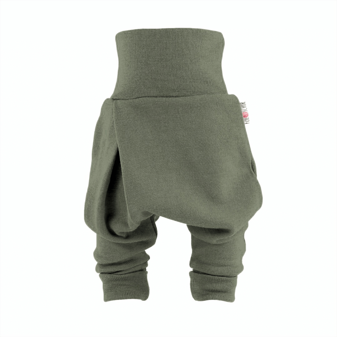 Upcycling Merino Mitwachshose Grün