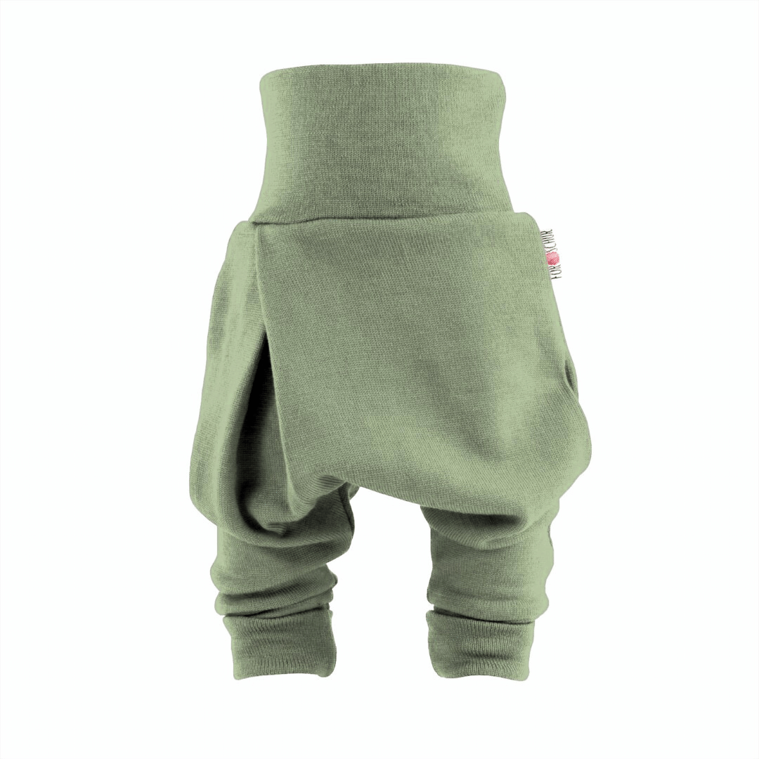 Upcycling Merino Mitwachshose Grün