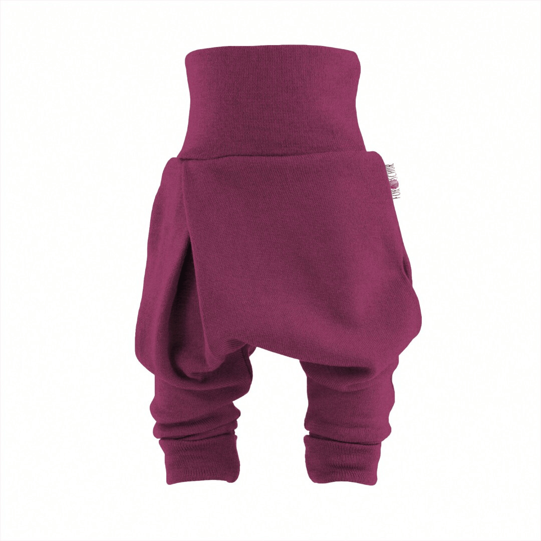 Upcycling Merino Mitwachshose Lila