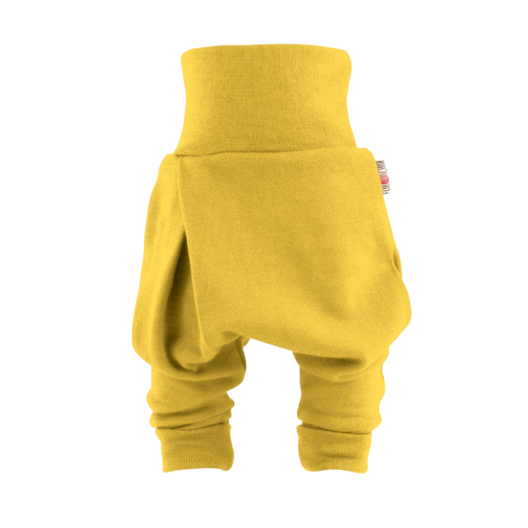 Upcycling Merino Mitwachshose dicke Qualität Gelb