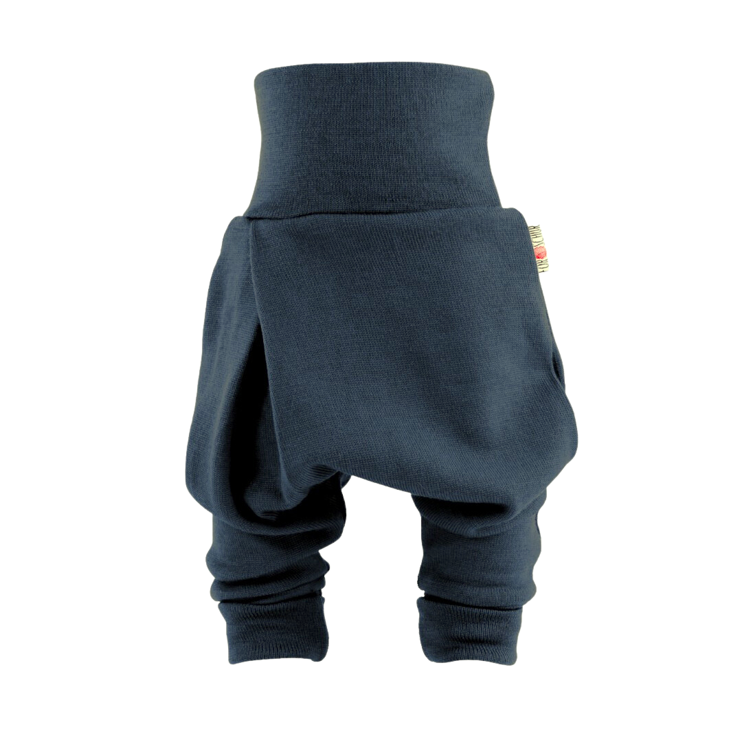 Kaschmir Mitwachshose dunkles Rauchblau