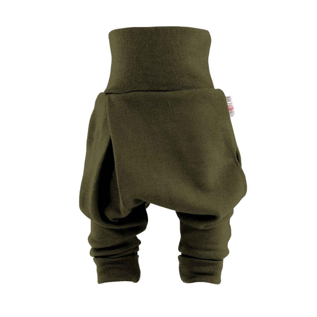 Upcycling Merino Mitwachshose Grün
