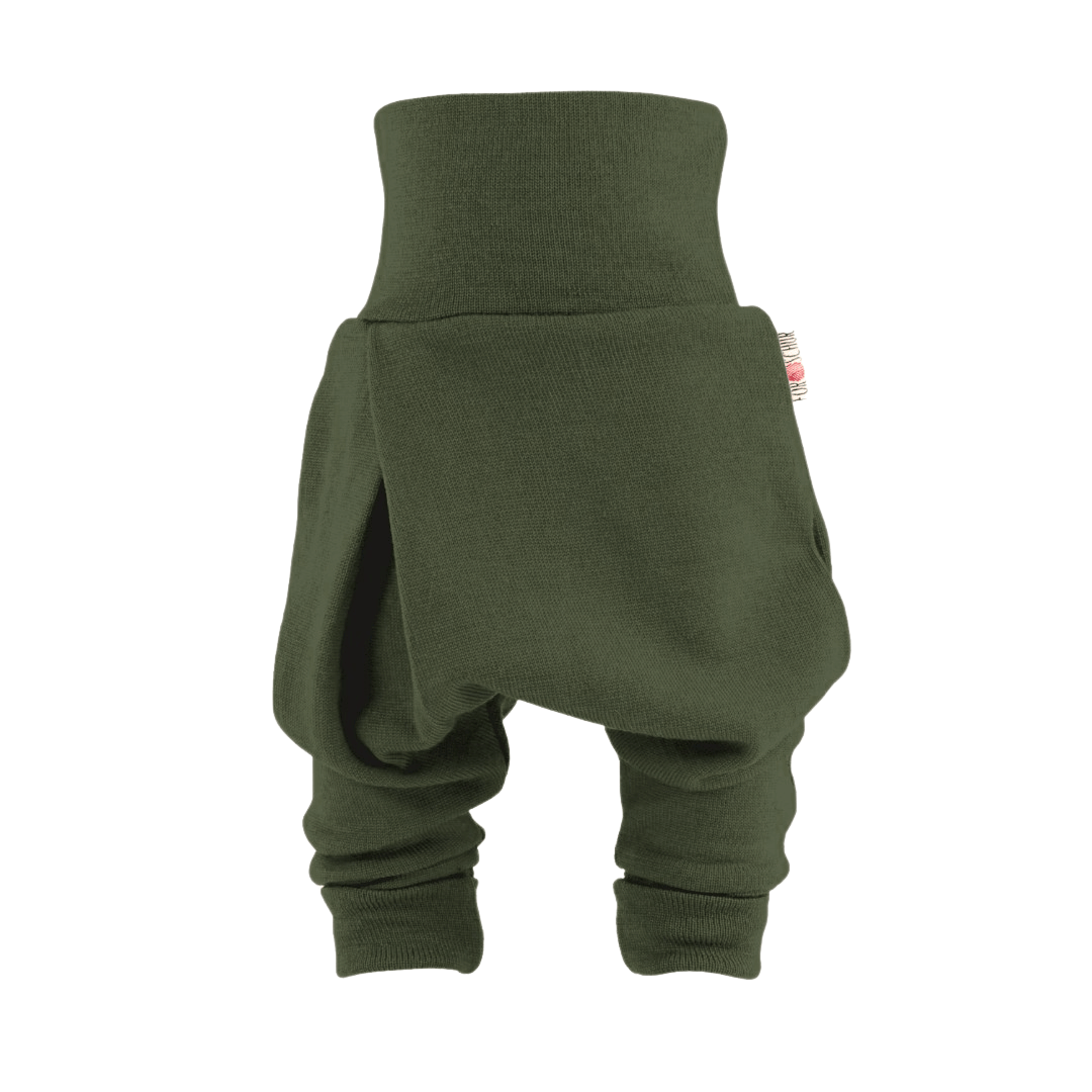 Upcycling Merino Mitwachshose Grün meliert - ForSchur