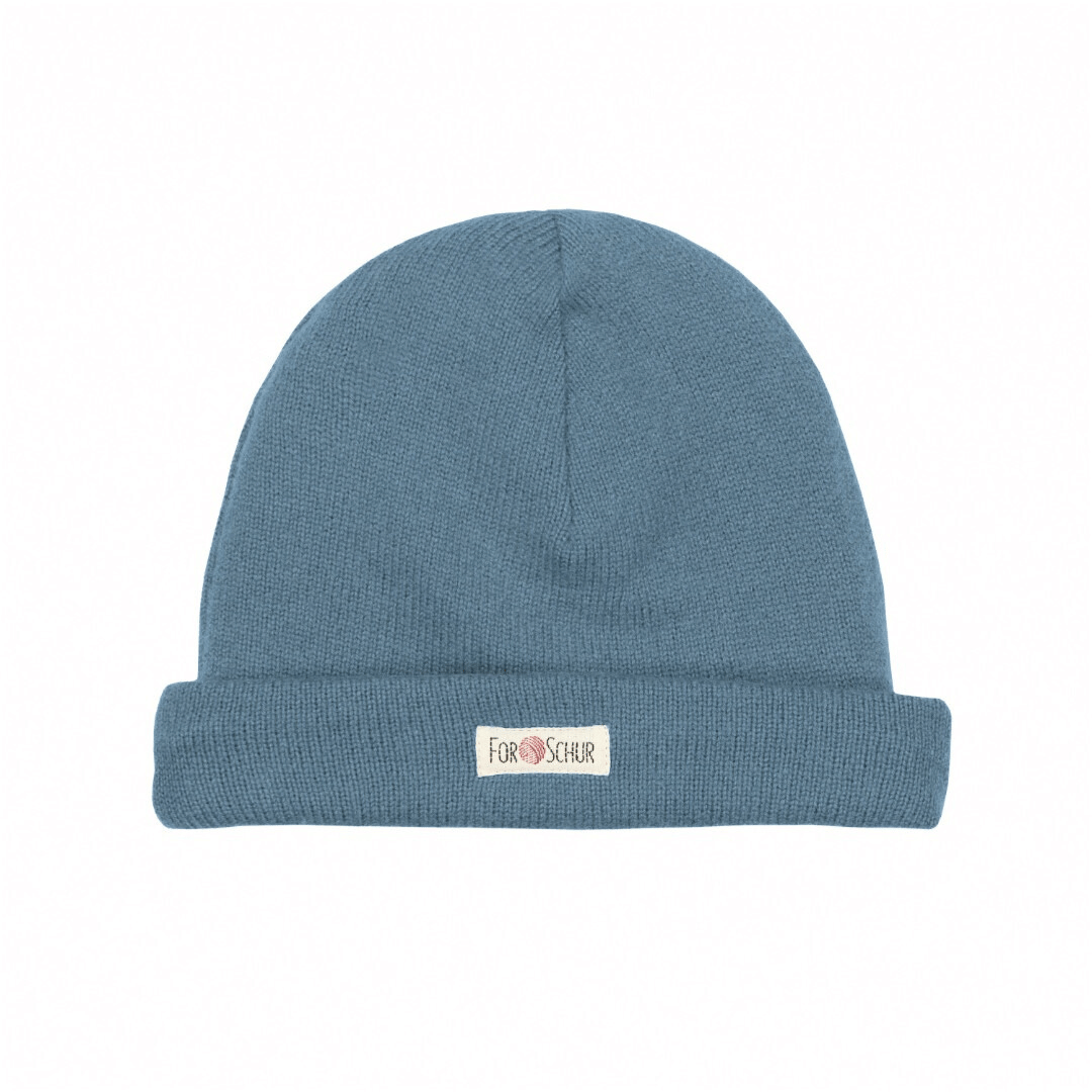 Upcycling Kaschmir Herrenmütze Blau