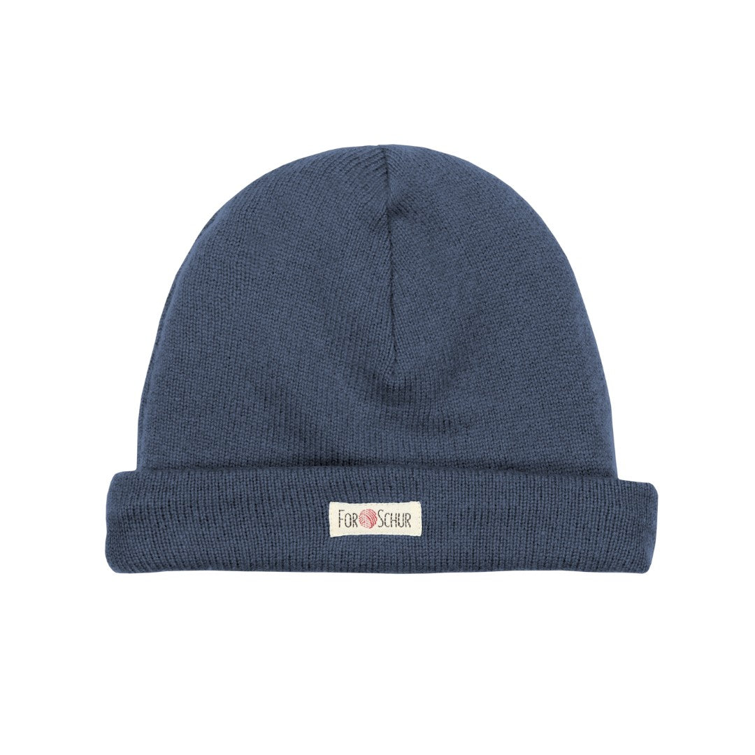 Upcycling Kaschmir Damenmütze Rauchblau