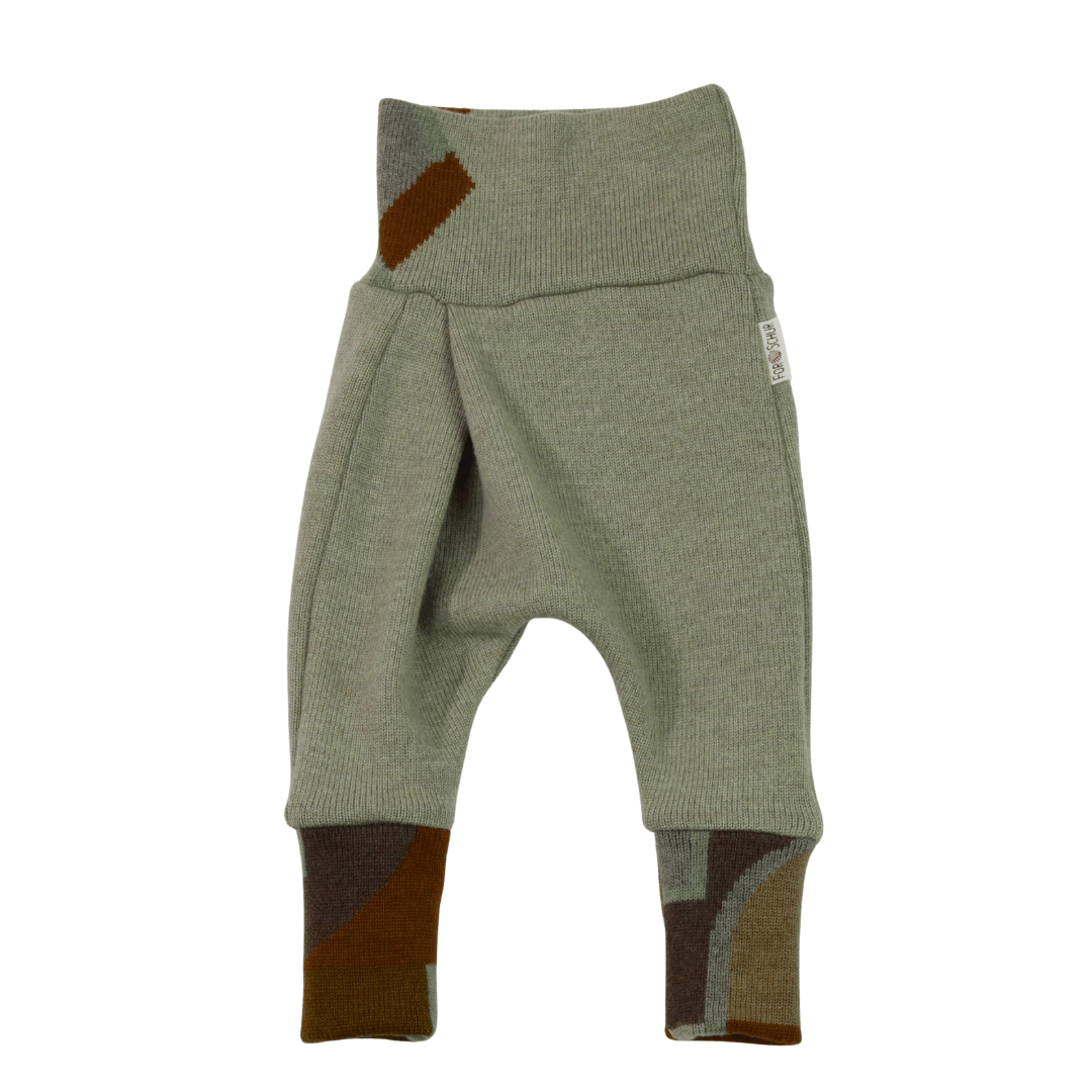 Upcycling Merino Mitwachshose Braun
