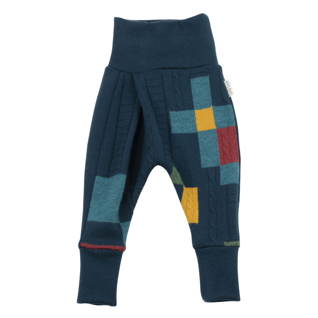 Upcycling Merino Mitwachshose Blau