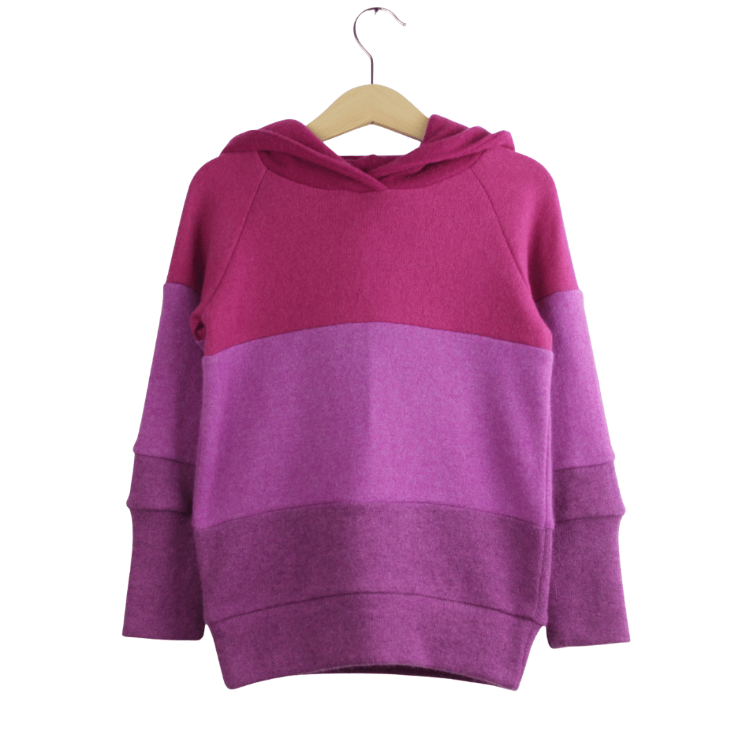Kaschmir Hoodie Ombré 98/104 Rosa