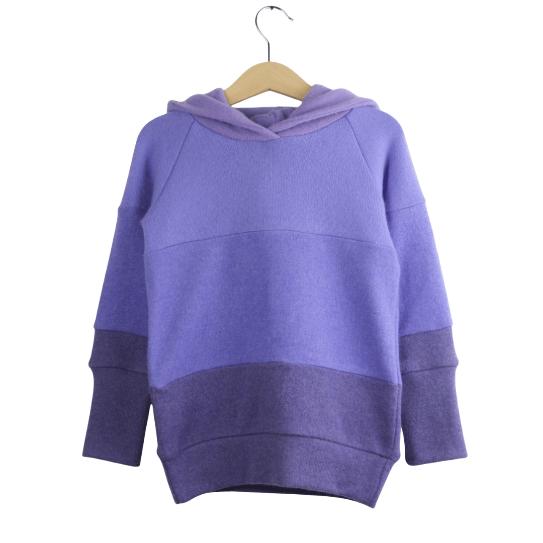 Kaschmir Hoodie Ombré 98/104 Blau