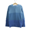 Kaschmir Hoodie Ombré 110/116 Blau