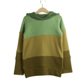 Kaschmir Hoodie Ombré 110/116 Grün