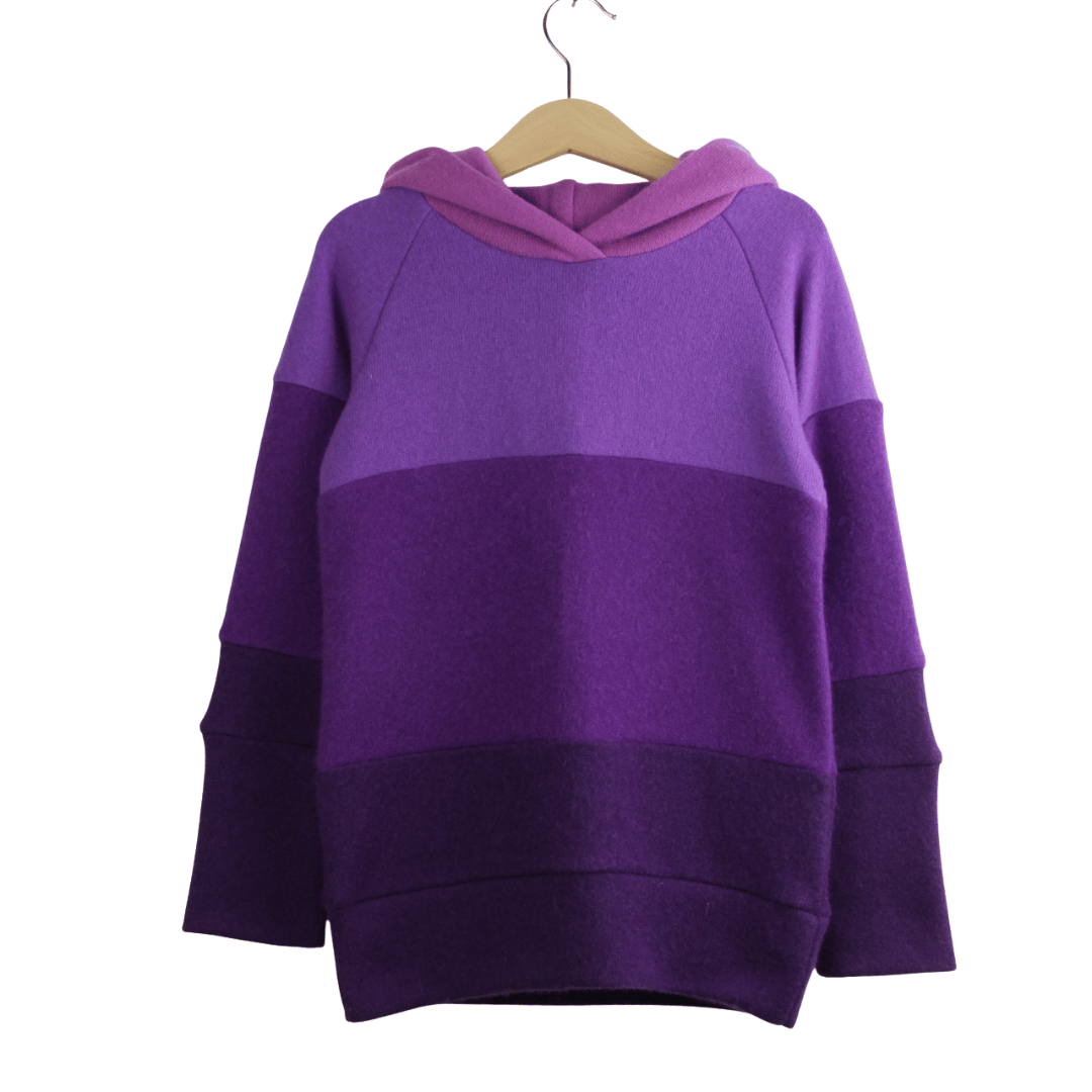 Kaschmir Hoodie Ombré 110/116 Lila
