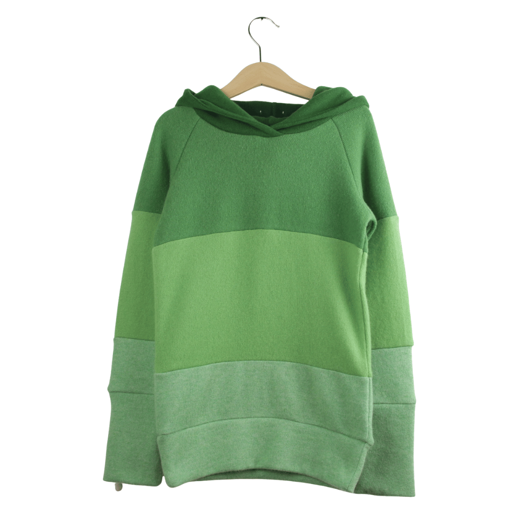 Kaschmir Hoodie Ombré 122/128 Grün