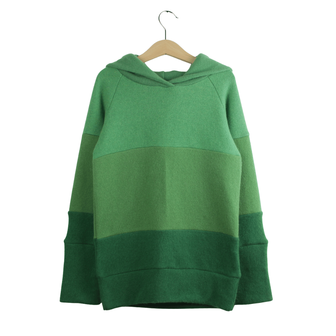 Kaschmir Hoodie Ombré 122/128 Grün