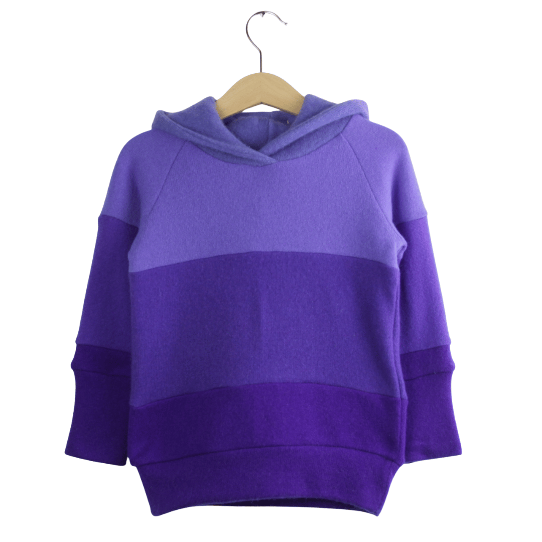 Kaschmir Hoodie Ombré 86/92 Lila
