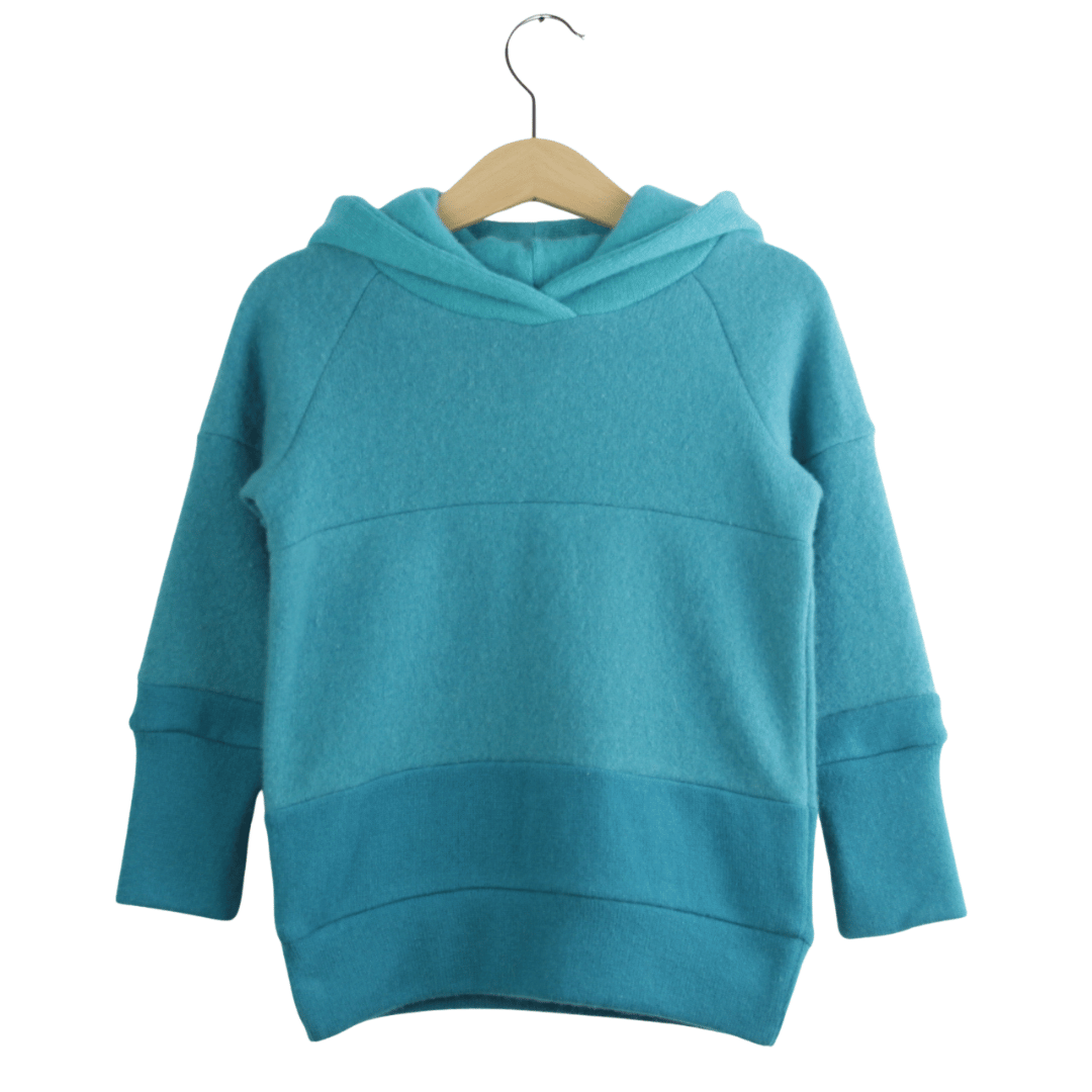 Kaschmir Hoodie Ombré 86/92 Blau