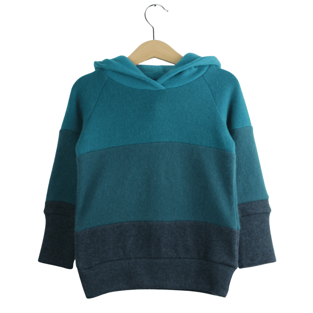 Kaschmir Hoodie Ombré 86/92 Blau