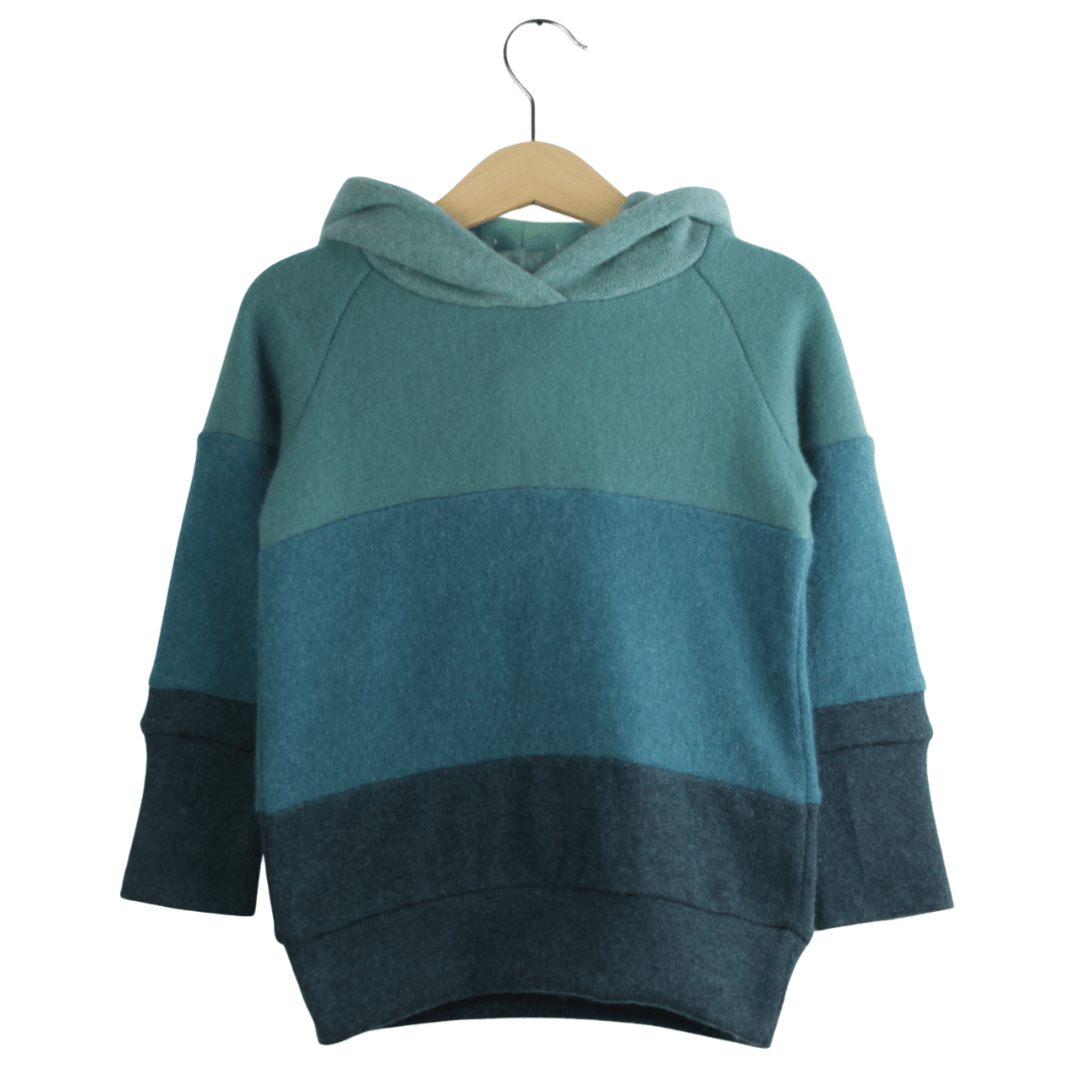 Kaschmir Hoodie Ombré 86/92 Blau