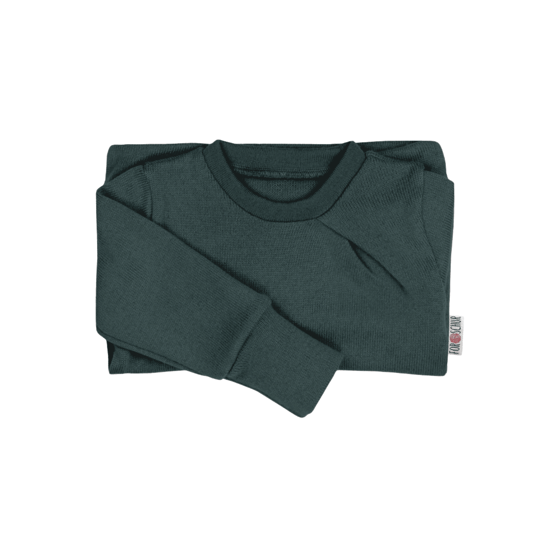 Kaschmirpullover mit der Falte Blau meliert - ForSchur