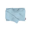 Upcycling Kaschmir Pullover mit der Falte Blau meliert - ForSchur