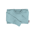 Upcycling Kaschmir Pullover mit der Falte Blau meliert - ForSchur