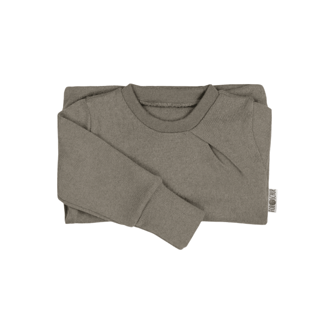 Kaschmirpullover mit der Falte Braun meliert - ForSchur