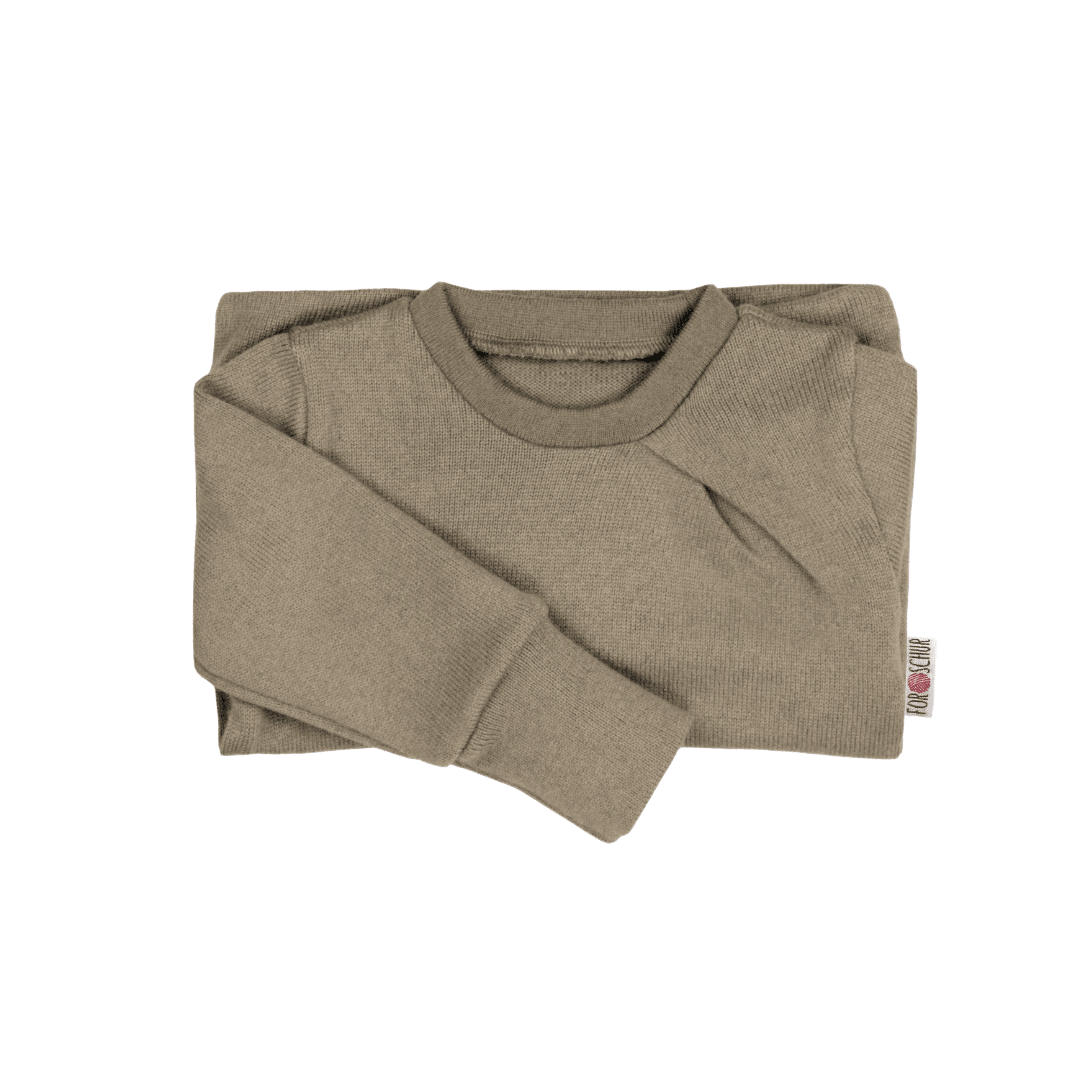 Kaschmirpullover mit der Falte Braun meliert - ForSchur