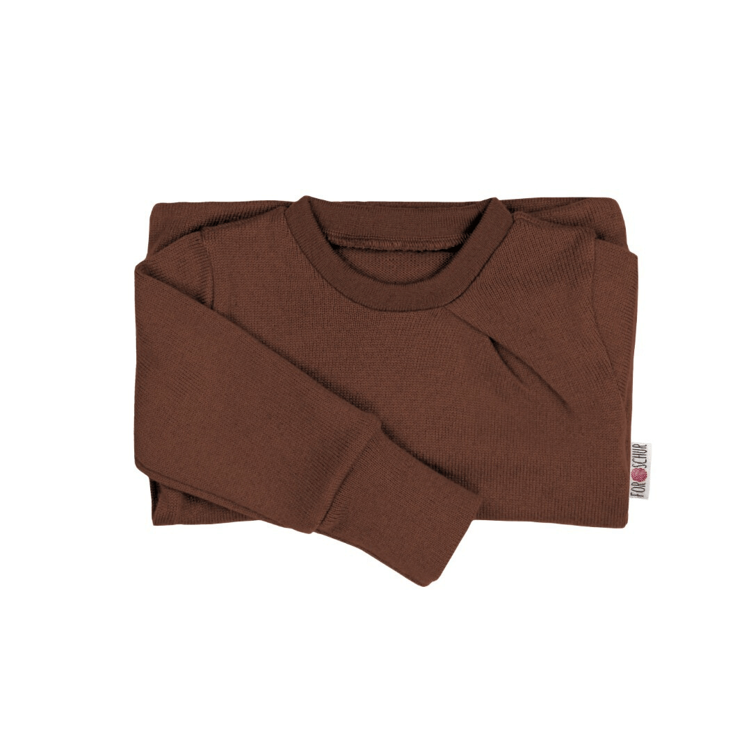 Upcycling Kaschmirpullover mit der Falte Braun
