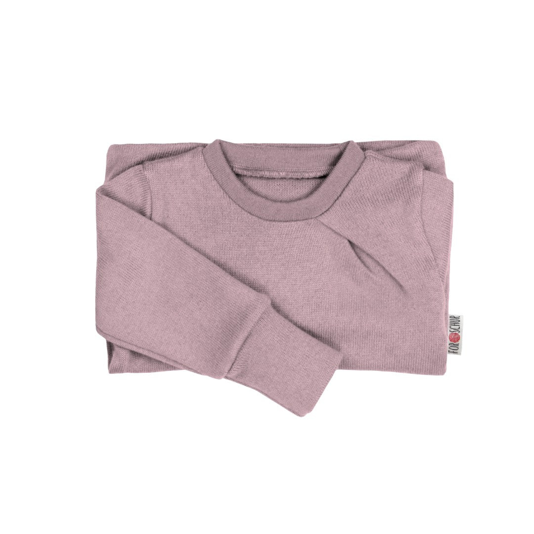 Upcycling Kaschmirpullover mit der Falte helles Altrosa - ForSchur