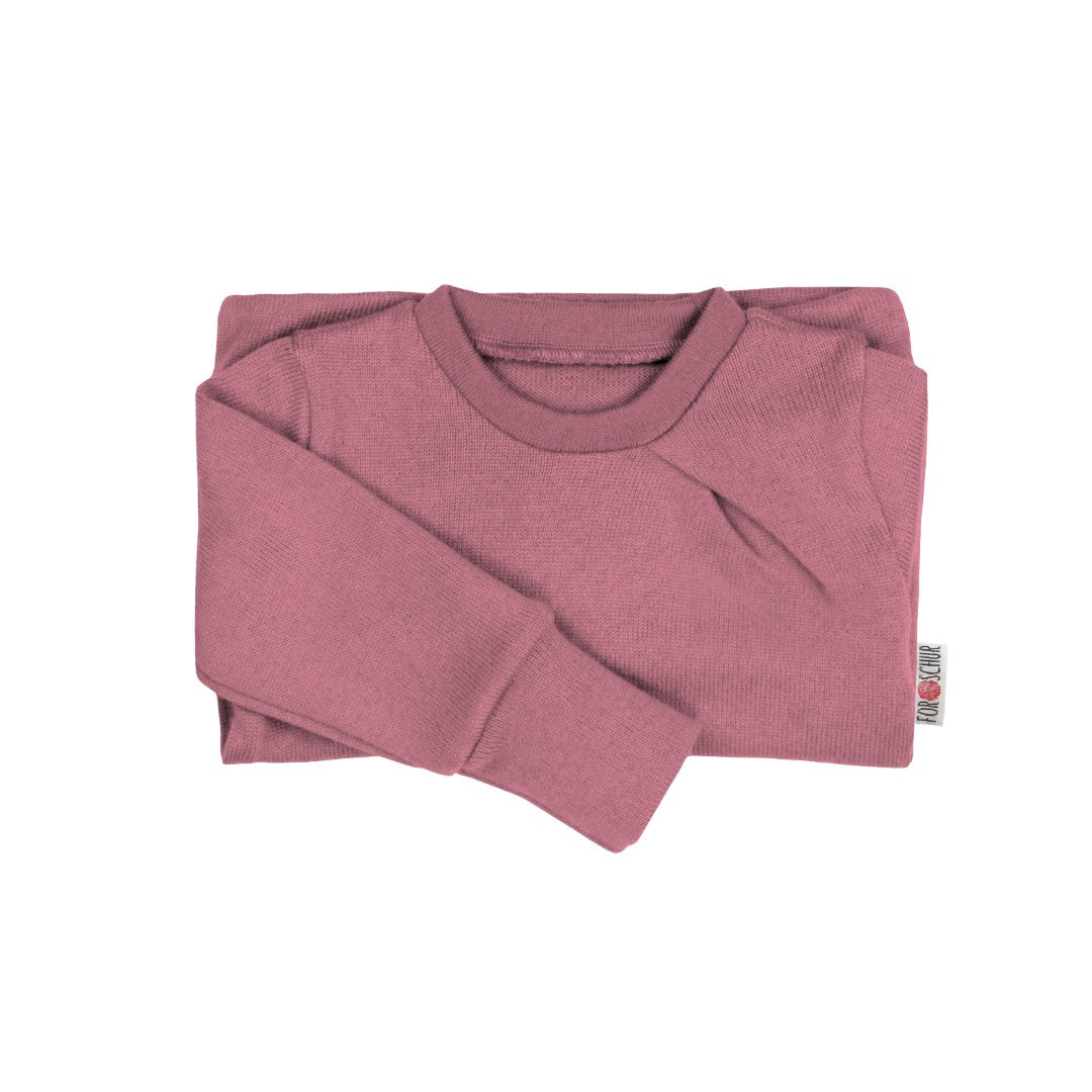Kaschmir Baby Pullover mit der Falte Altrosa