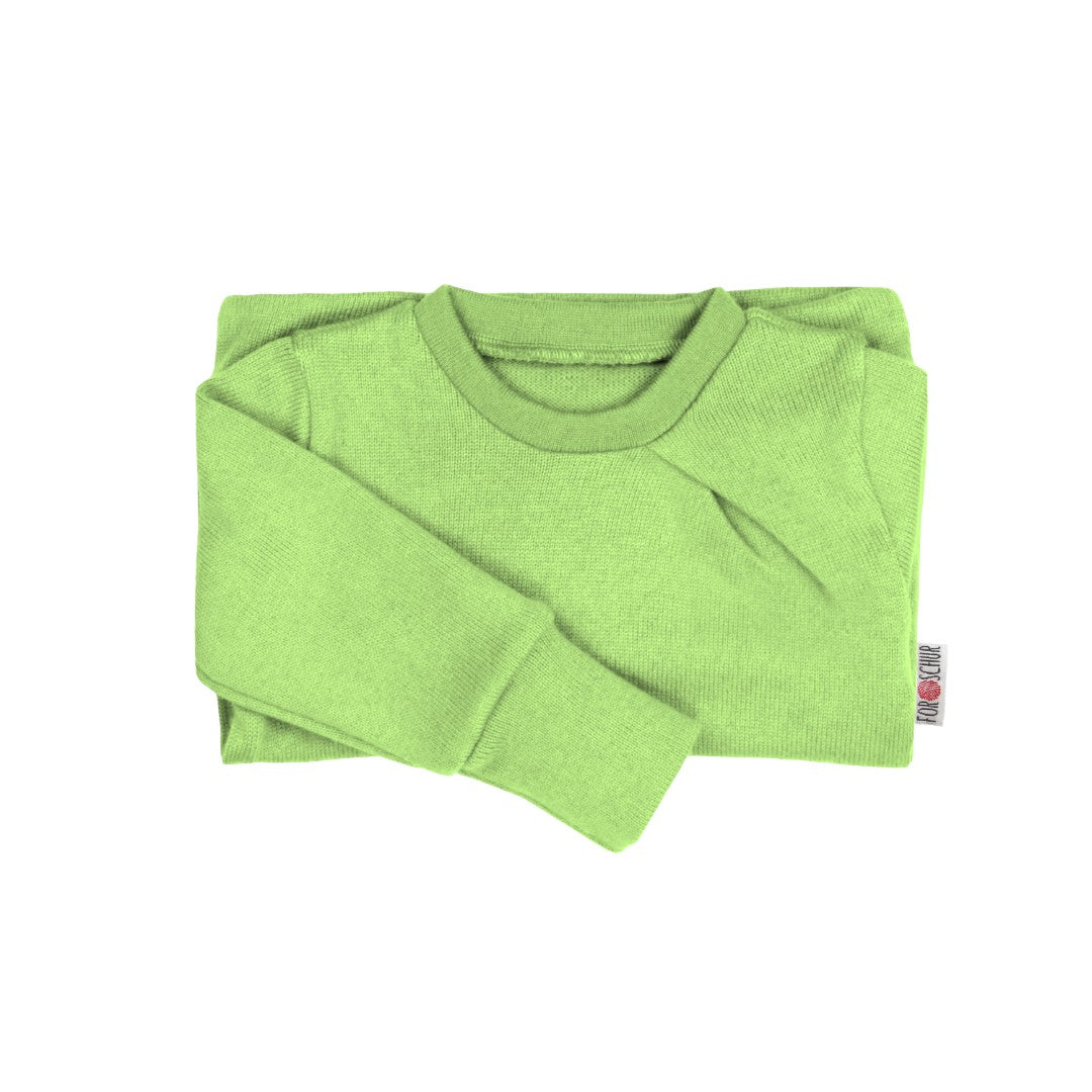 Upcycling Kaschmirpullover mit der Falte Apfel