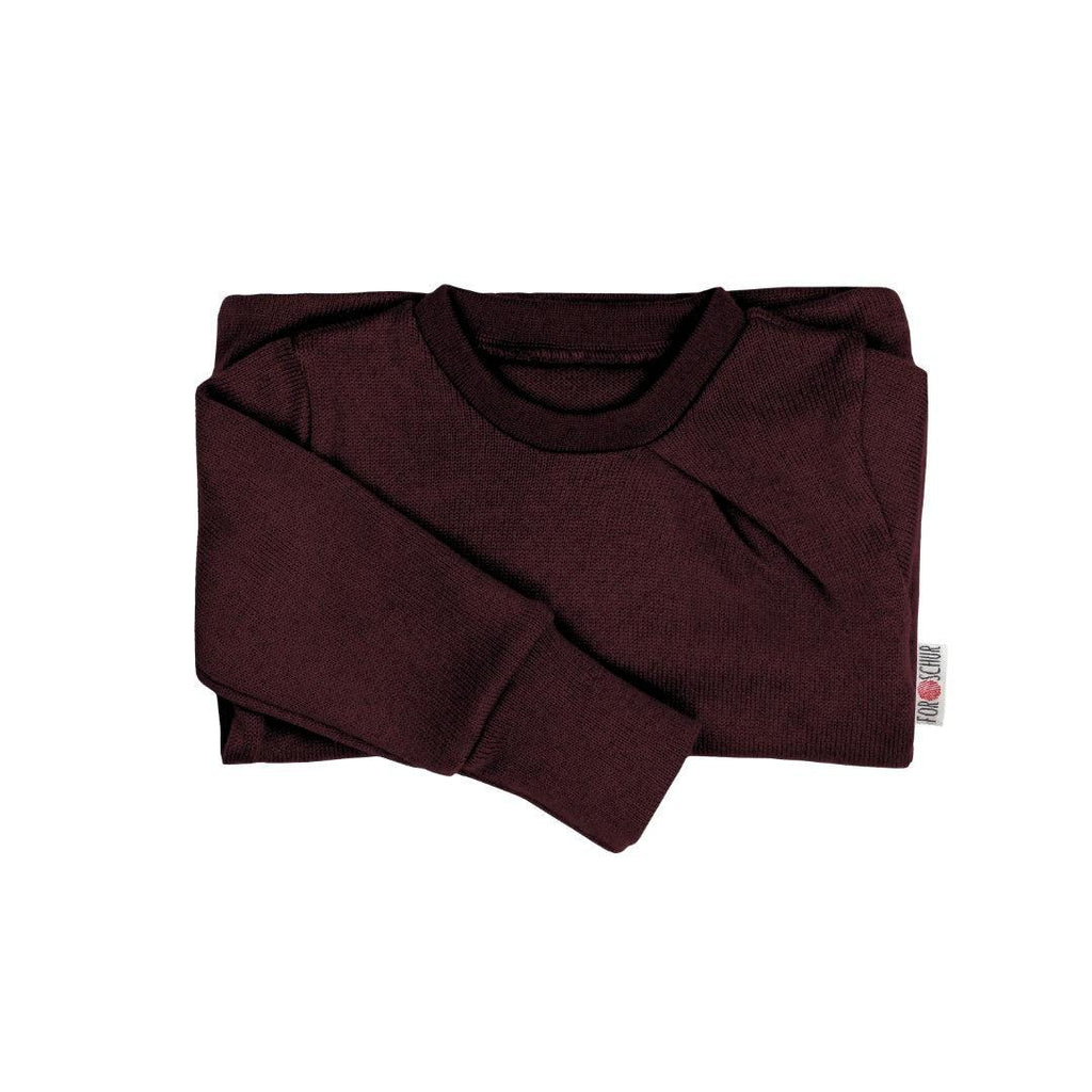 Kaschmirpullover mit der Falte dunkle Aubergine - ForSchur