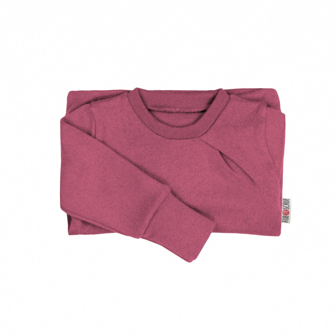 Upcycling Kaschmirpullover mit der Falte Beere meliert