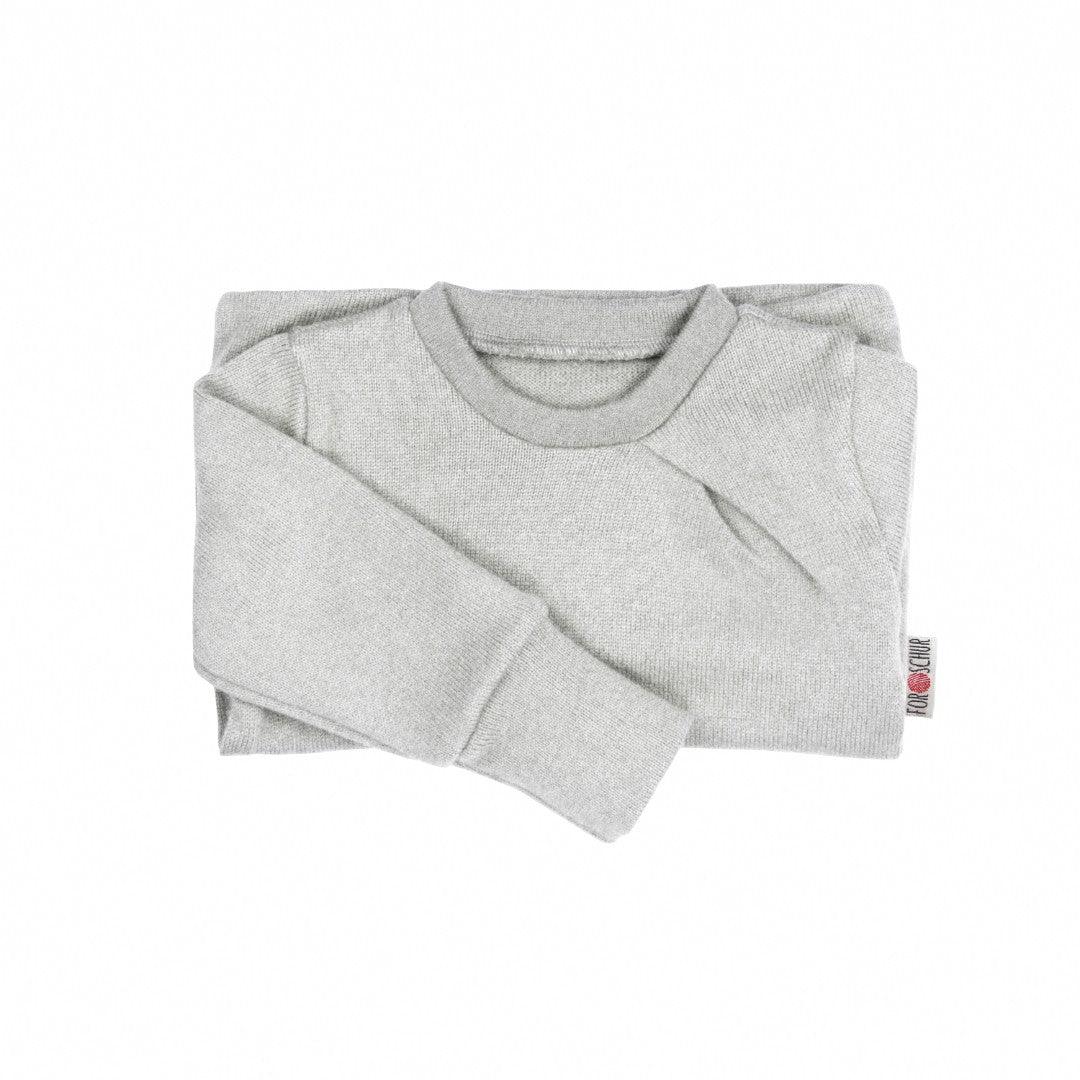 Upcycling Kaschmir Pullover mit der Falte Maus meliert - ForSchur