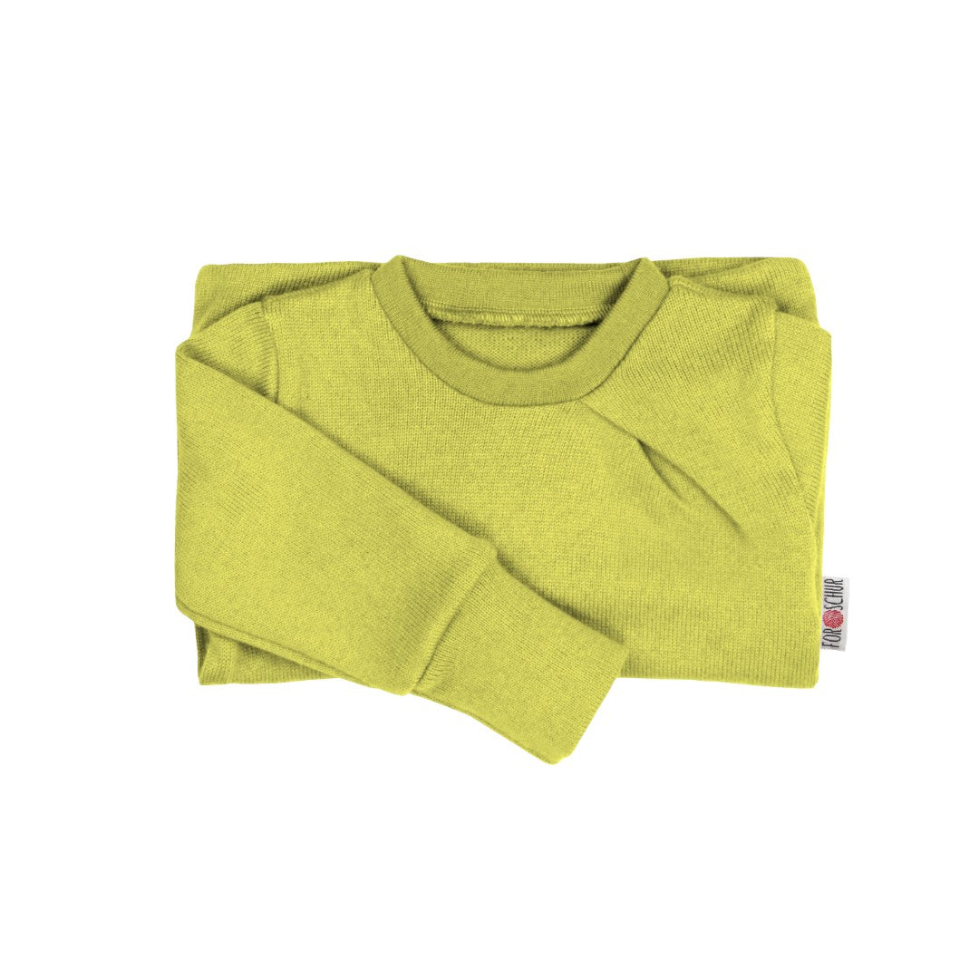 Upcycling Kaschmirpullover mit der Falte Pistazie - ForSchur