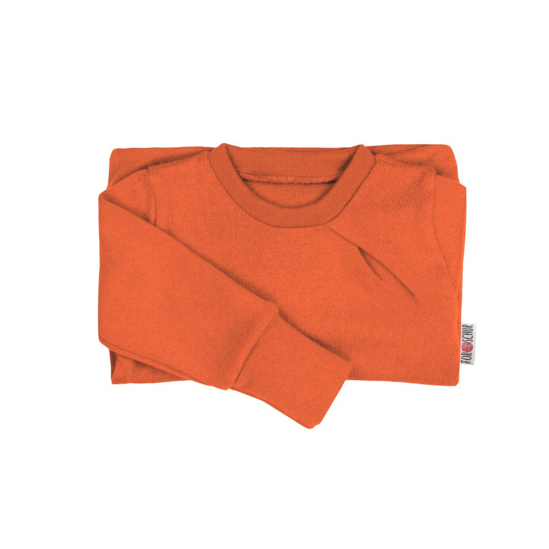 Upcycling Kaschmirpullover mit der Falte Sanddorn