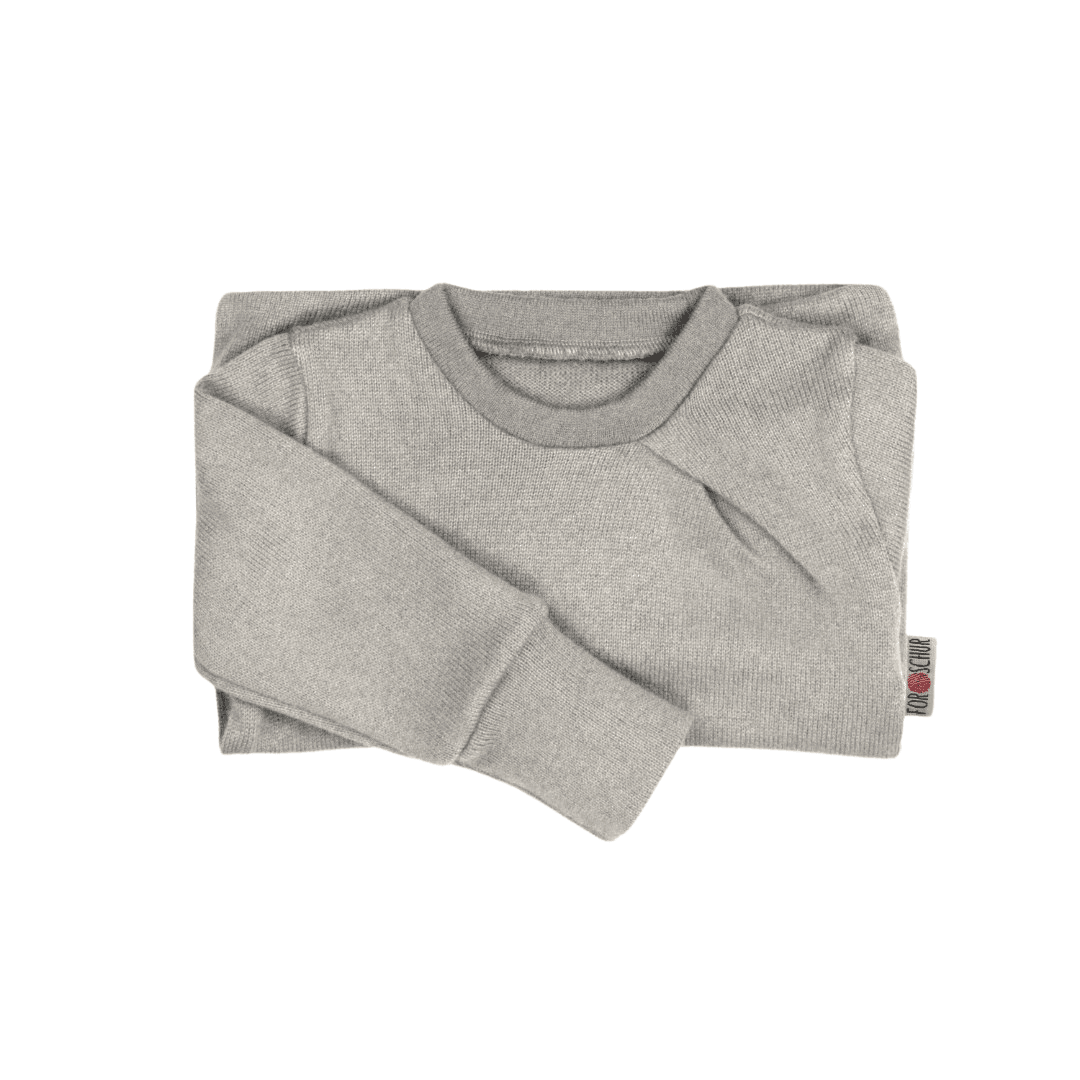 Kaschmirpullover mit der Falte Grau meliert - ForSchur