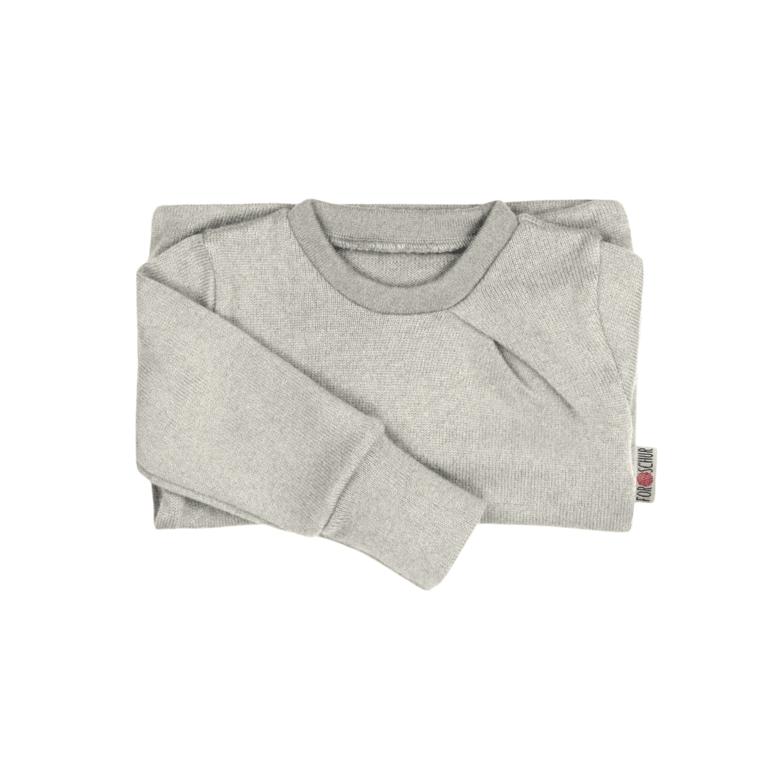Kaschmirpullover mit der Falte Grau meliert - ForSchur