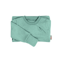 Upcycling Kaschmir Pullover mit der Falte Grün meliert - ForSchur