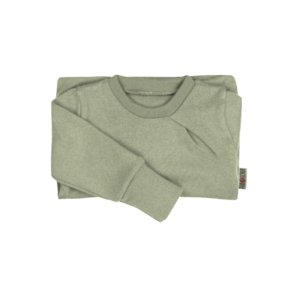 Upcycling Kaschmirpullover mit der Falte Grün - ForSchur