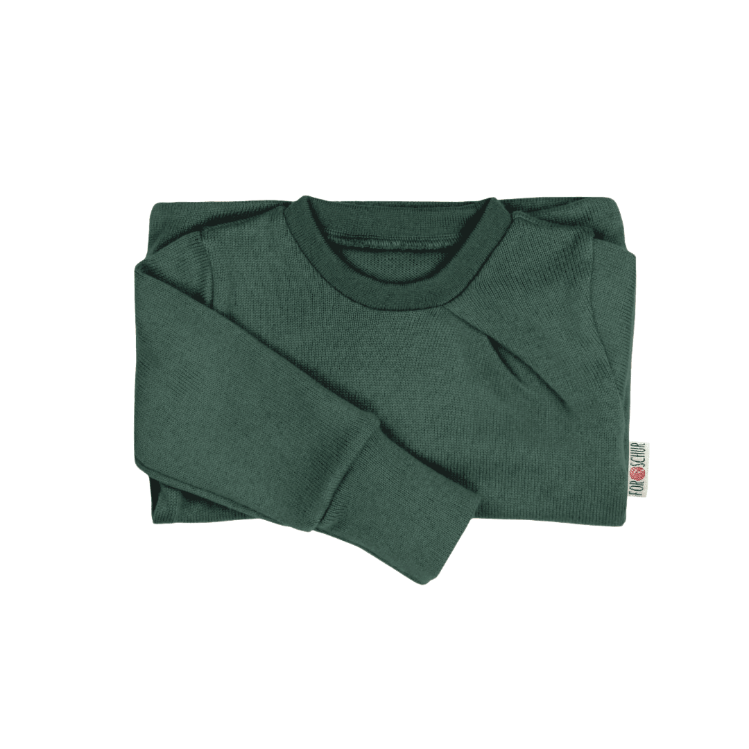 Kaschmirpullover mit der Falte Grün meliert - ForSchur
