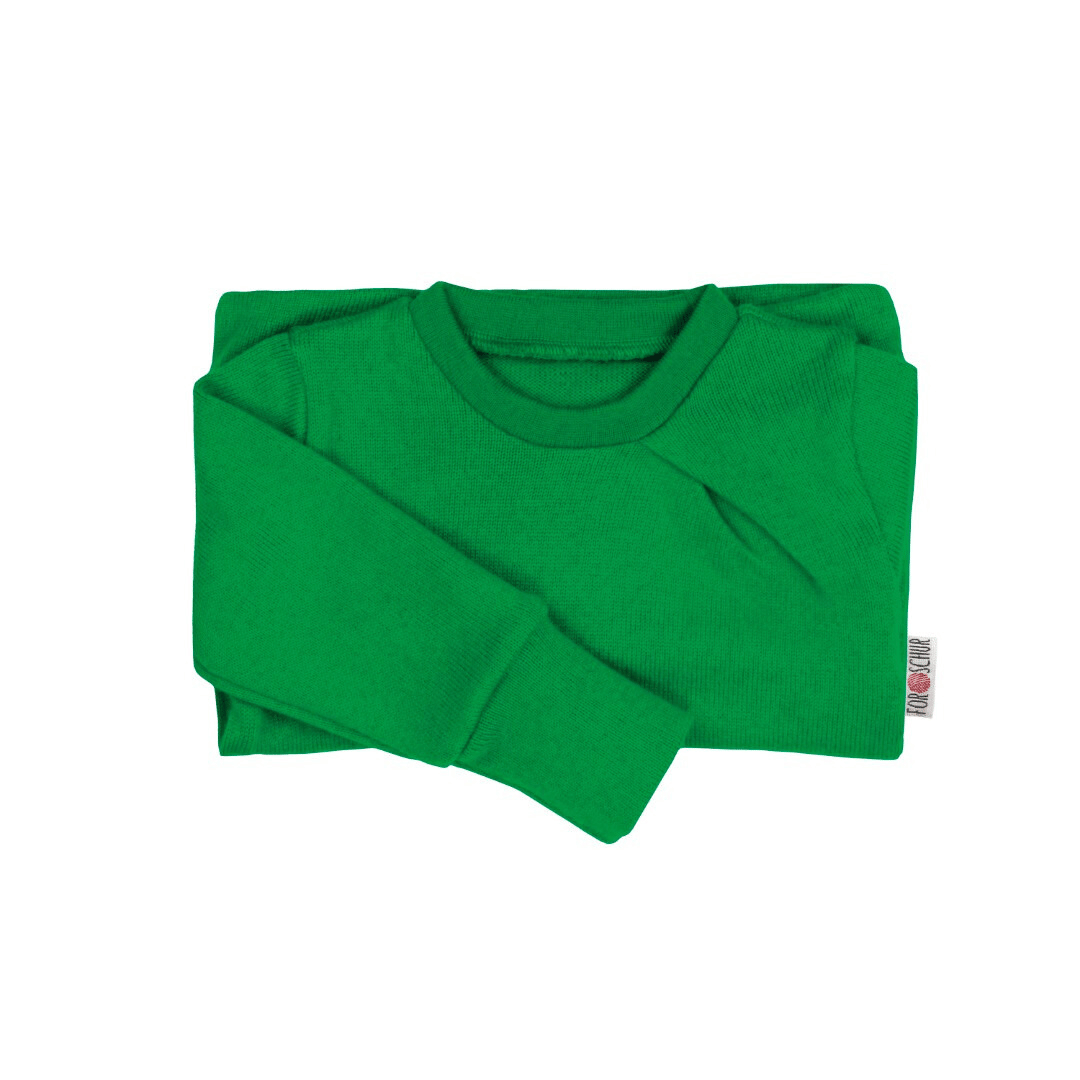 Kaschmir Kinder Pullover mit der Falte Grün