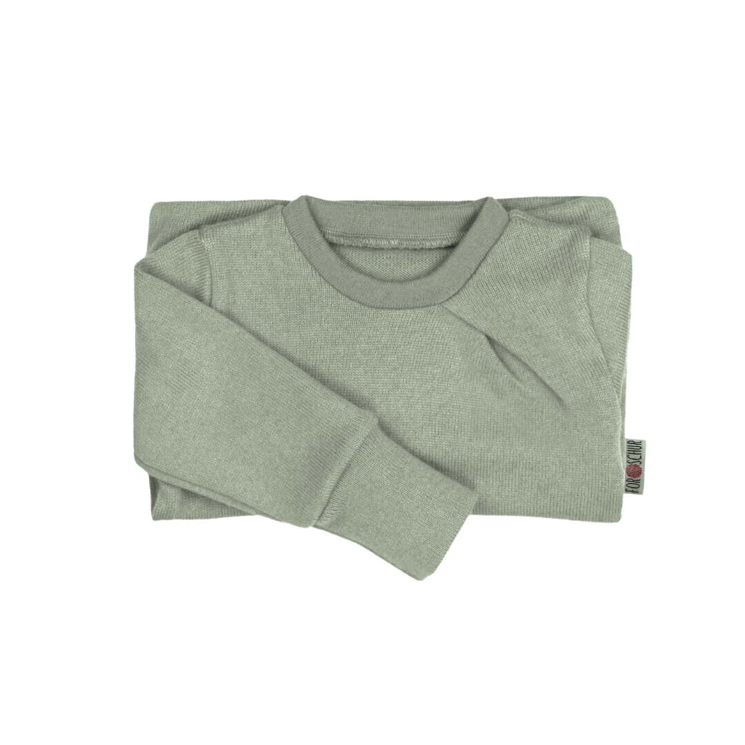 Upcycling Kaschmirpullover mit der Falte Grün - ForSchur
