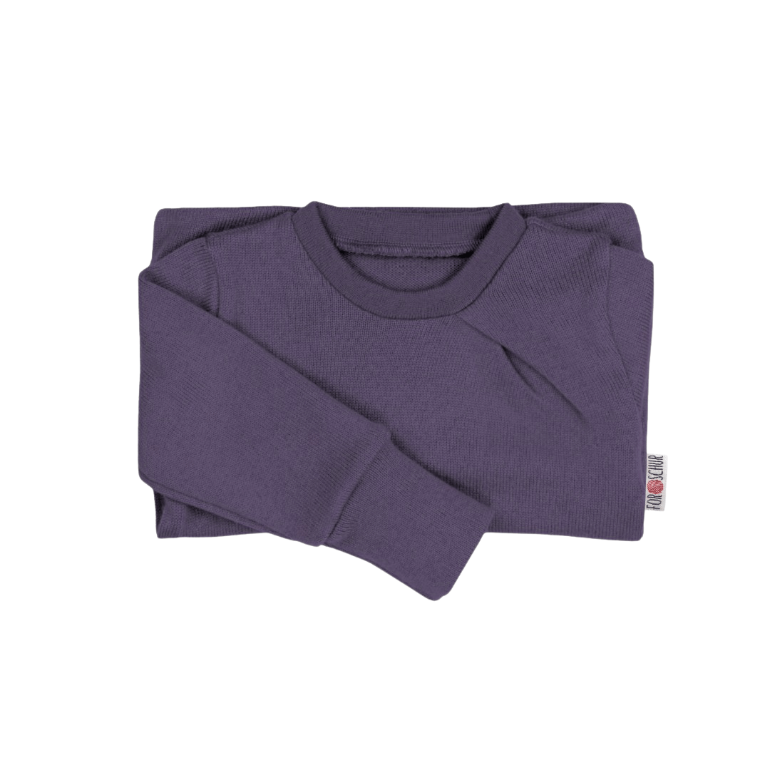 Upcycling Kaschmirpullover mit der Falte Lila