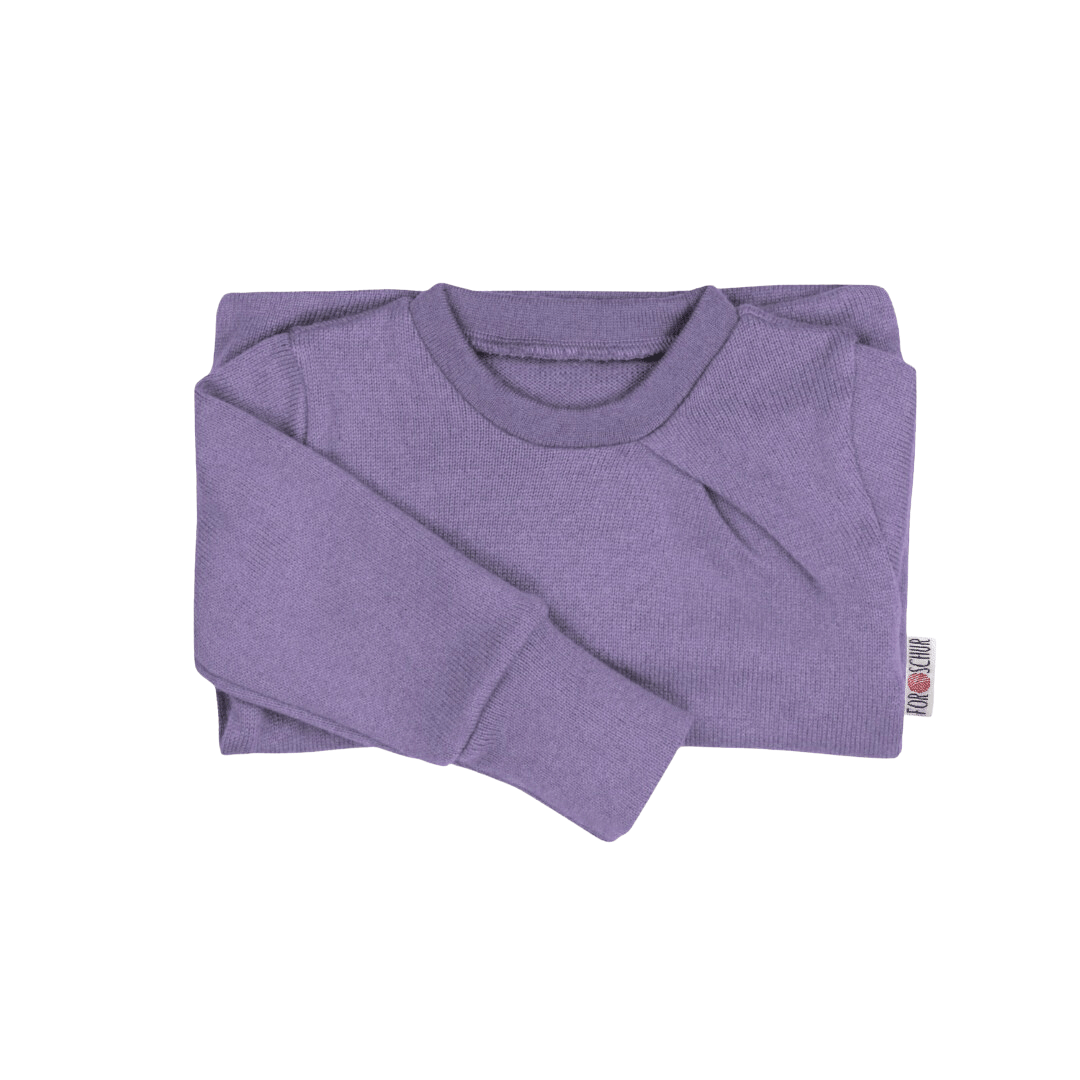 Upcycling Kaschmirpullover mit der Falte Lila meliert - ForSchur