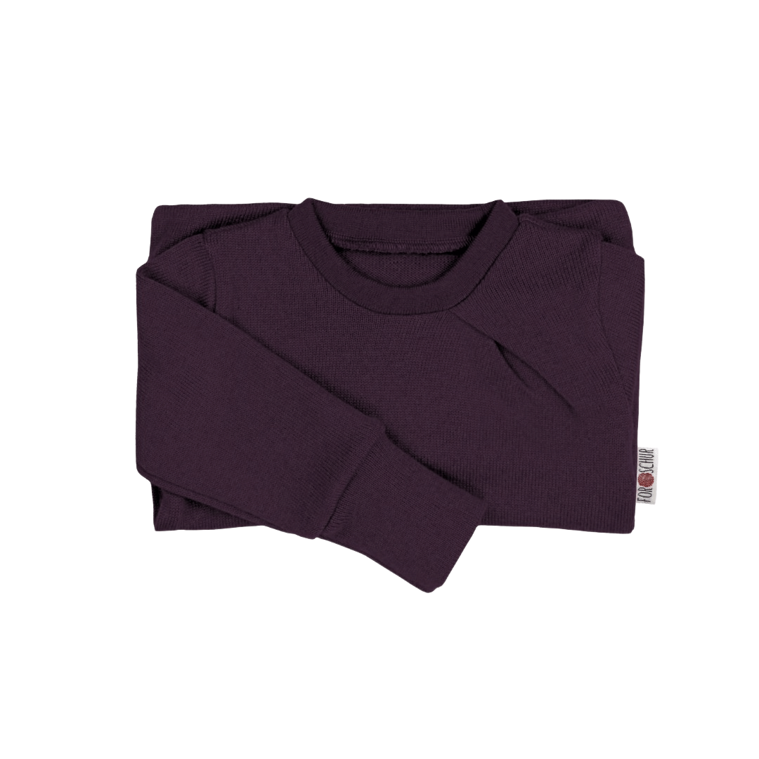 Upcycling Kaschmir Pullover mit der Falte Lila - ForSchur