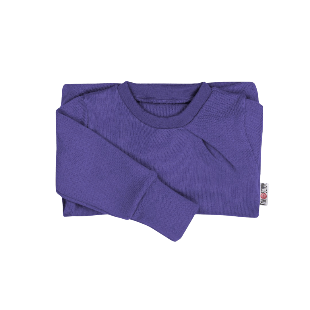Upcycling Kaschmir Pullover mit der Falte Lila - ForSchur
