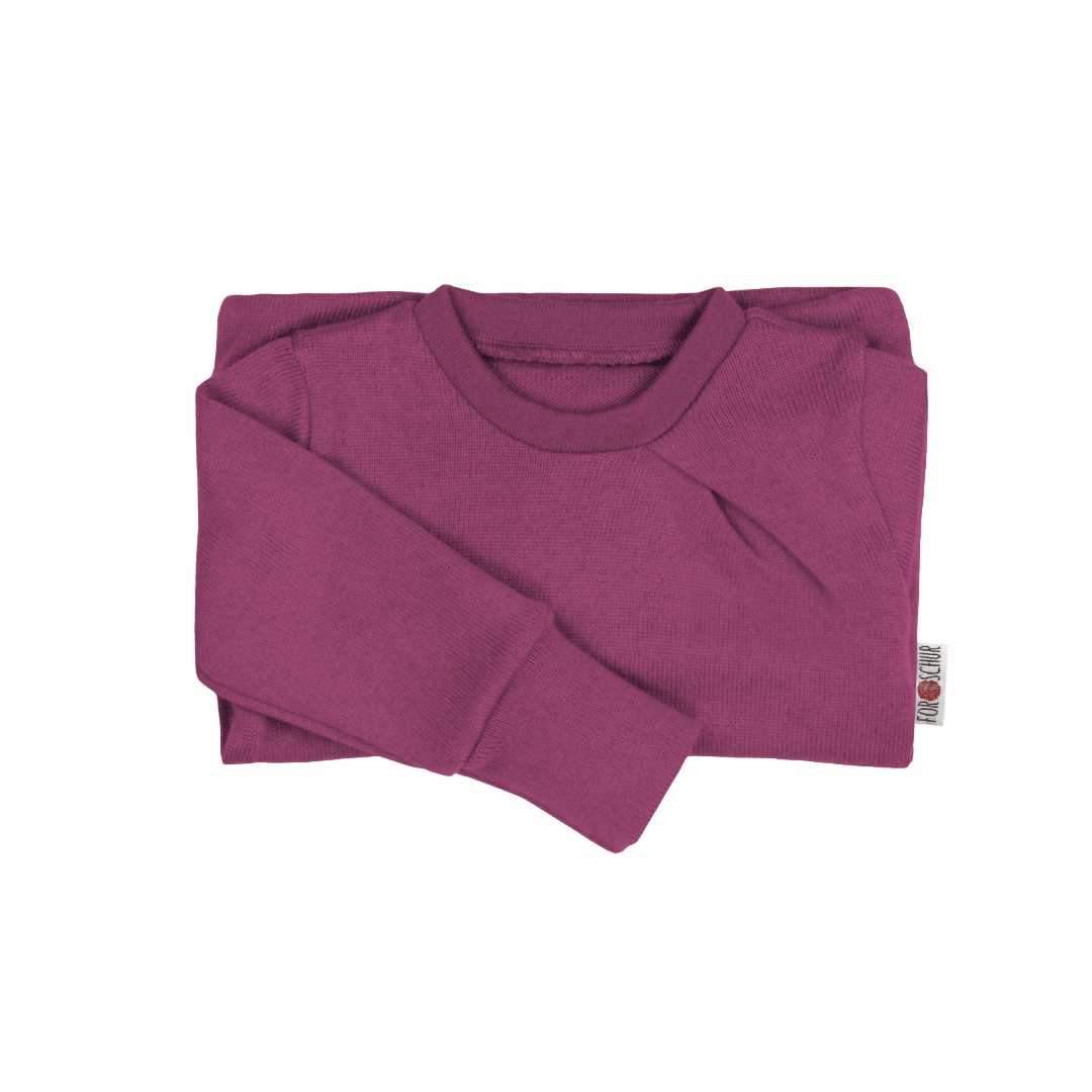 Kaschmir Kinder Pullover mit der Falte Lila meliert